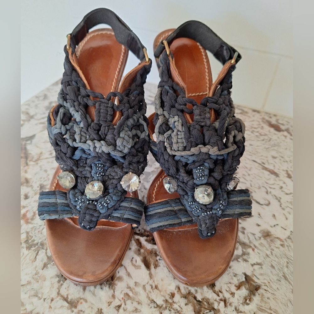 Lanvin multicolor heel sandals size 37‎